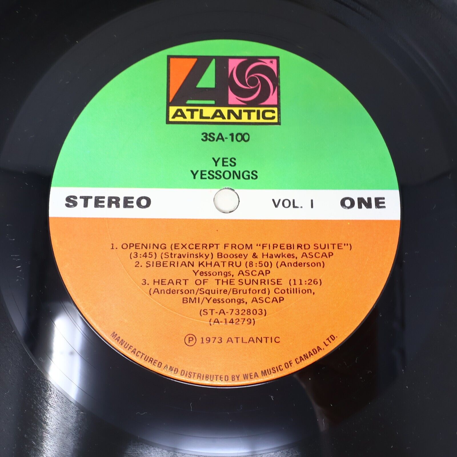Yes Yessongs 3x LP Record Vinyl 1973 Canada Atlantic SD 3-100 Booklet Included