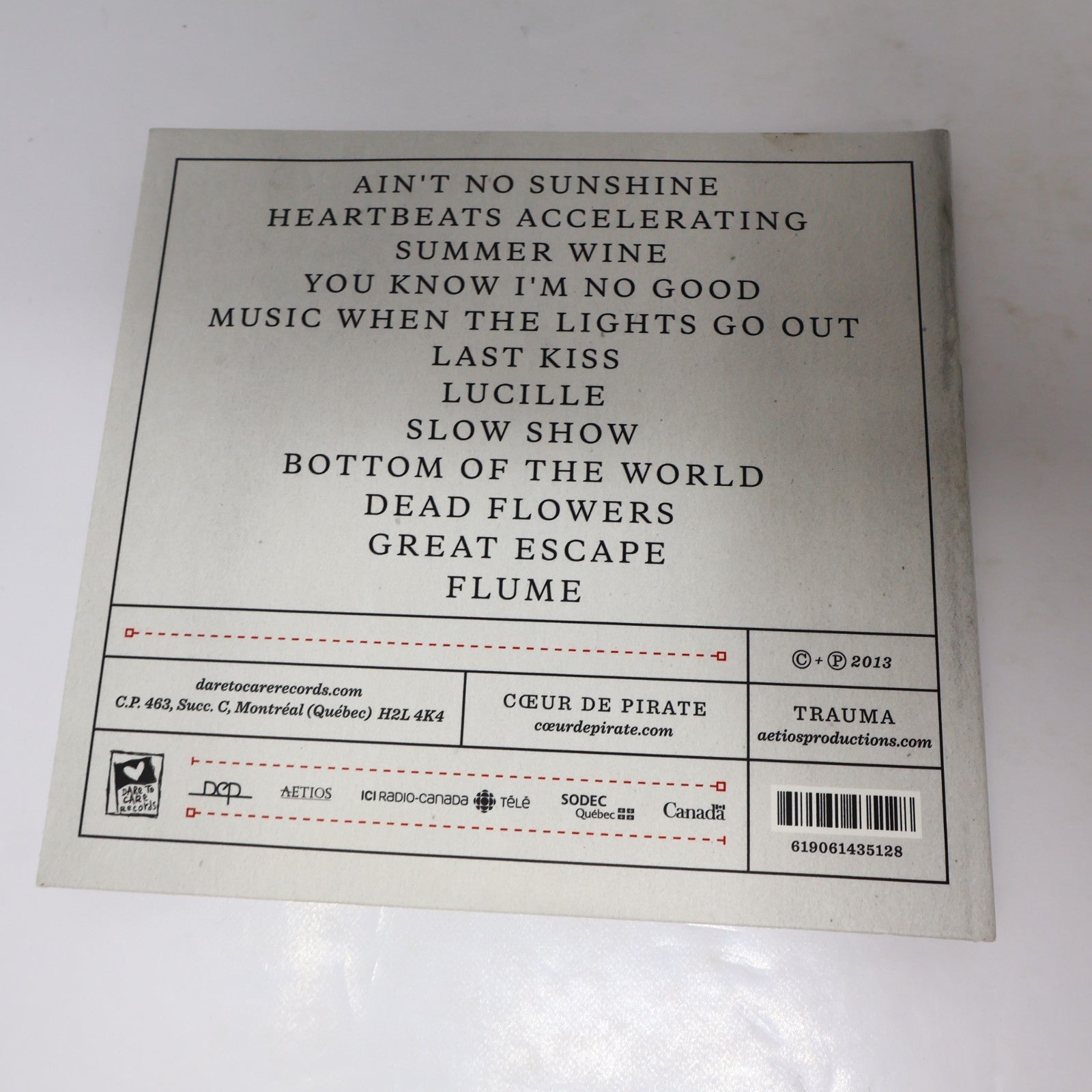 Cœur De Pirate Trauma CD Chansons de le Série Télé 2013 Dare To Care Records