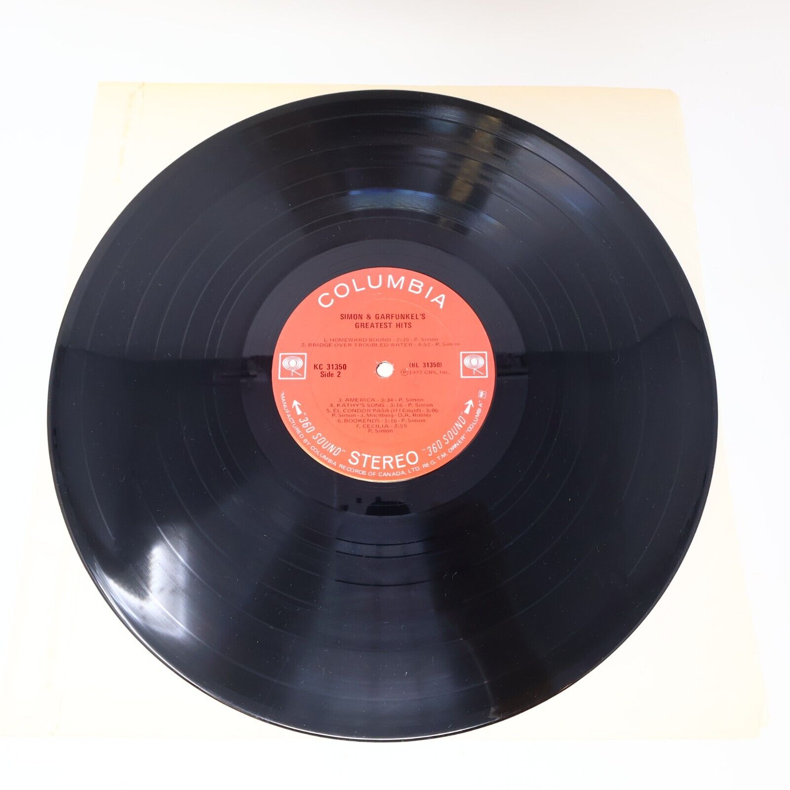 Simon And Garfunkel's Greatest Hits LP Record 1972 Canada KC 31350 Mrs. Robinson