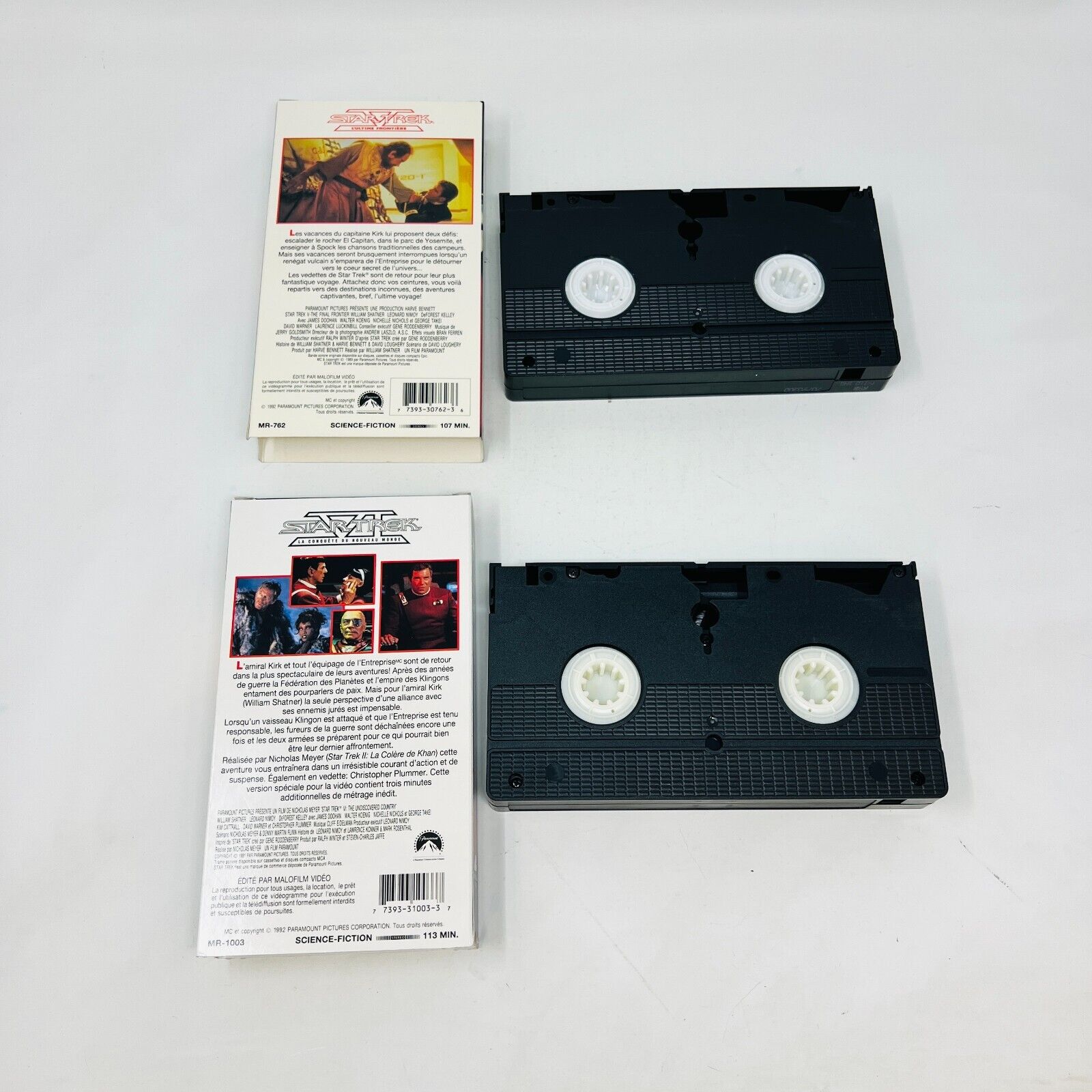 Coffret Star Trek de 7 Films VHS NTSC Testés en Français/French William Shatner