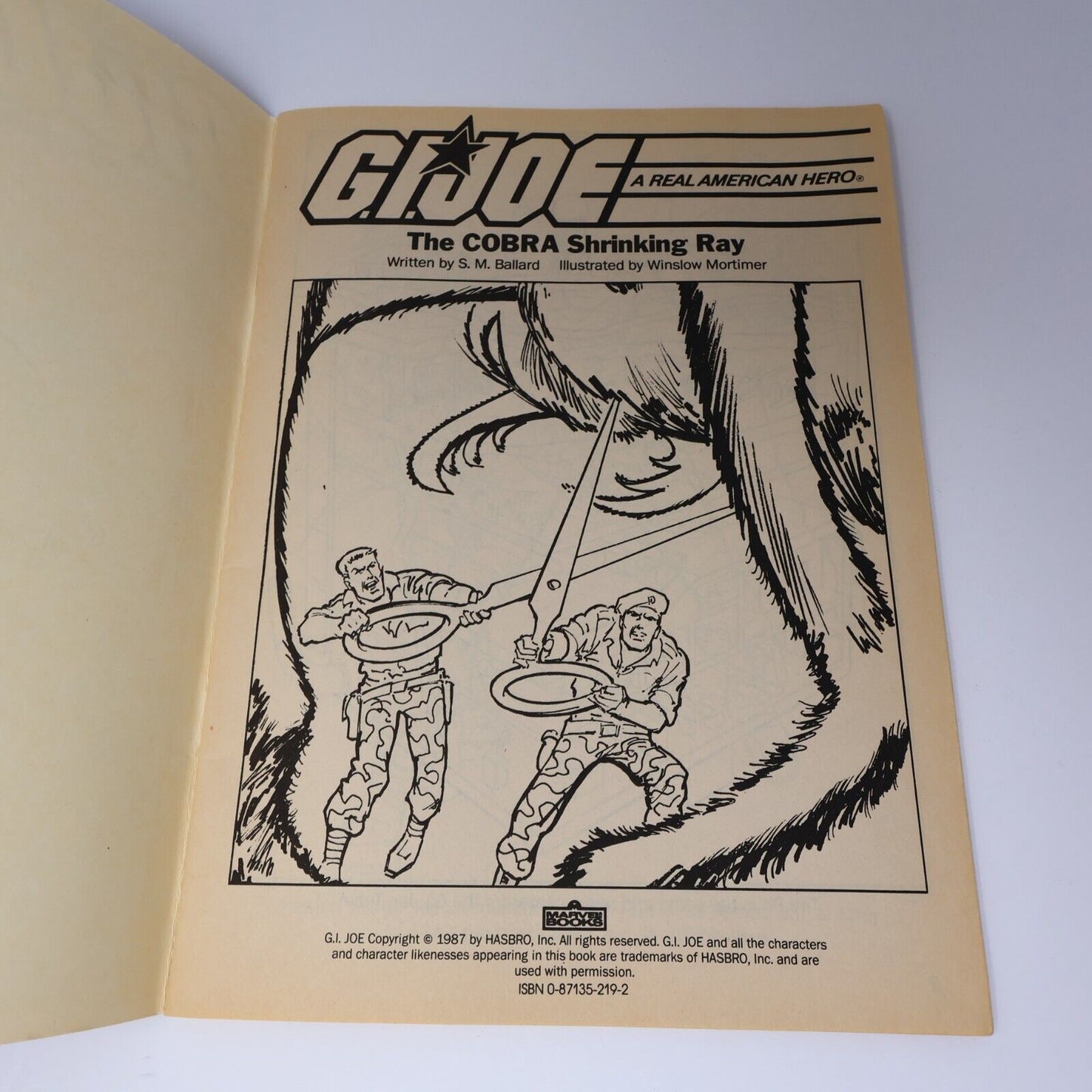 1988 The COBRA Shrinking Ray Coloring Book G.I. Joe by S.M. Ballard Paperback PB