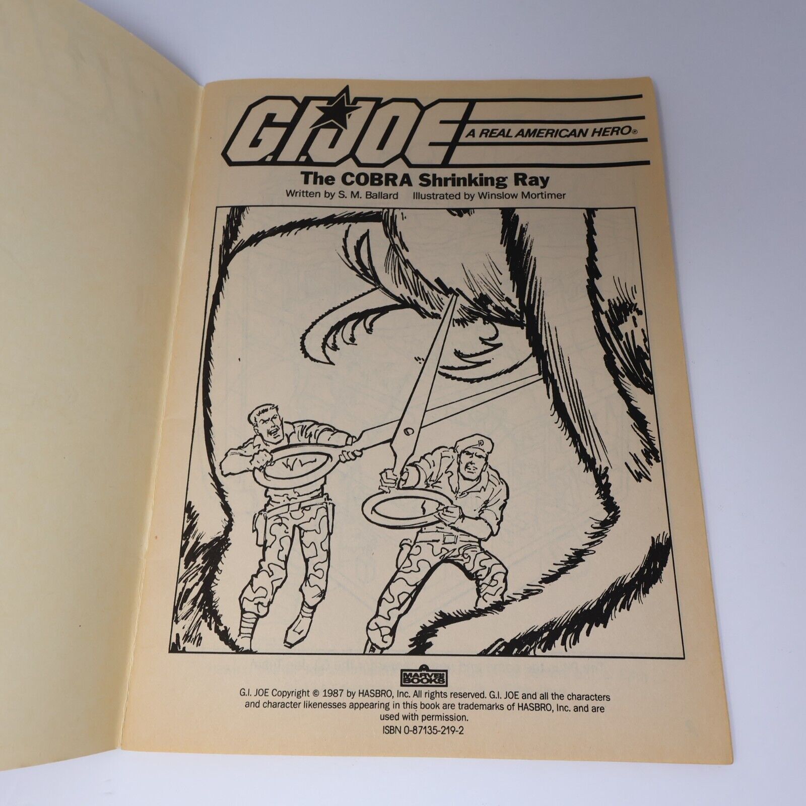 1988 The COBRA Shrinking Ray Coloring Book G.I. Joe by S.M. Ballard Paperback PB