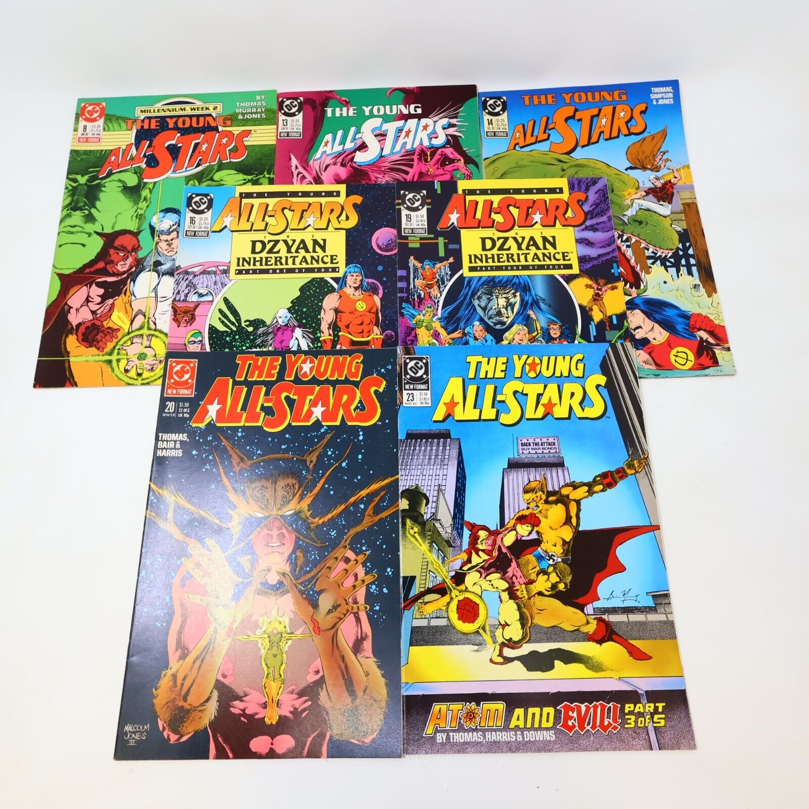 Lot 7 Comics The Young All-Stars #8 13-14 16 19-20 23 DC 1987-88 80s