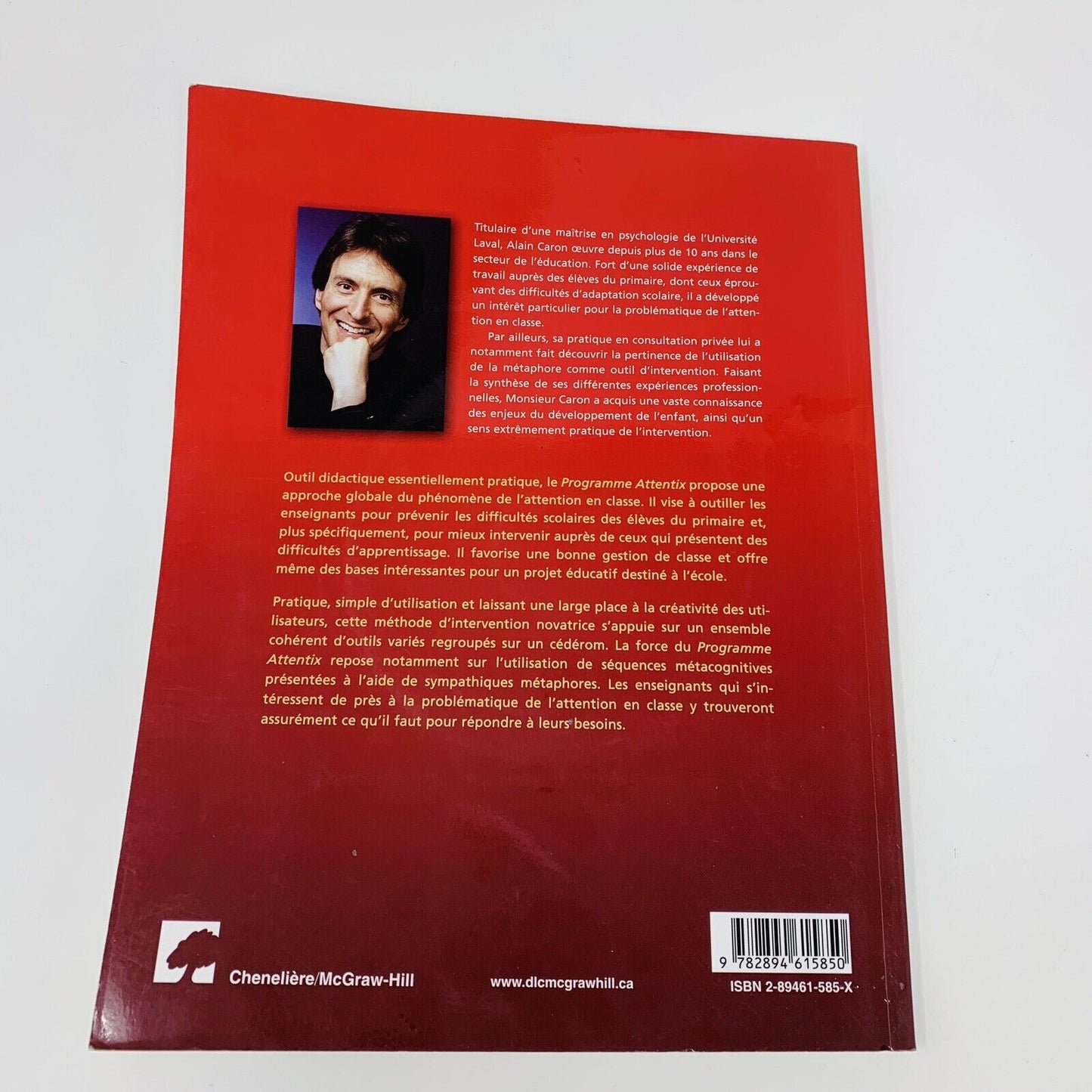 Programme Attentix Gérer Structurer l'Attention en Classe Alain Caron Livre Book