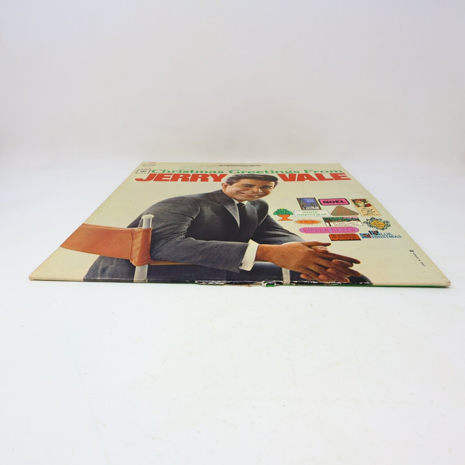 Christmas Greetings From Jerry Vale LP Record CS 9025 Silver Bells Silent Night