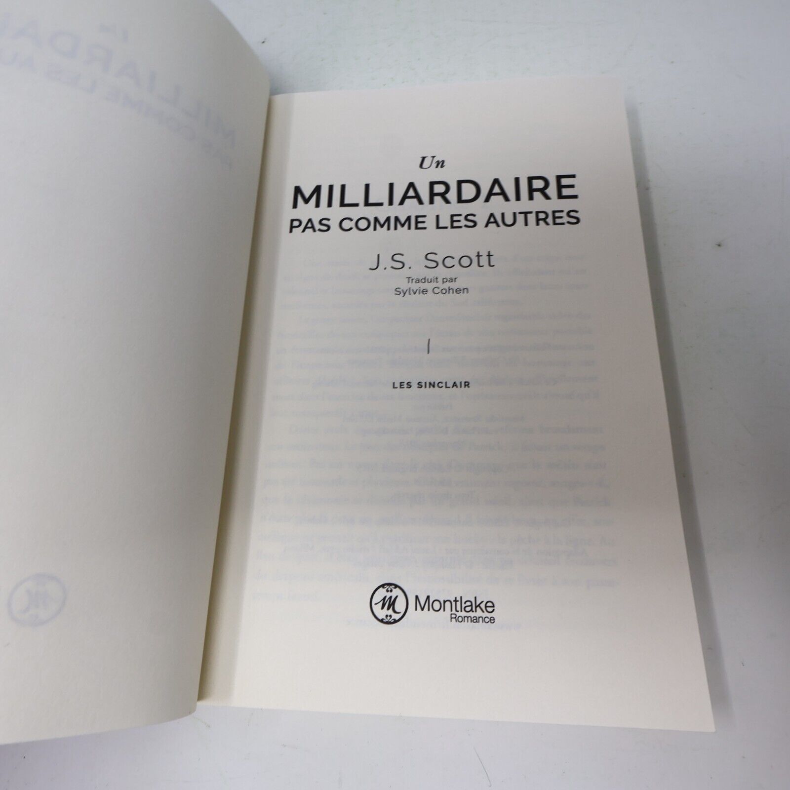 Les Sinclair Romance Érotisme Milliardaire Lot 6 Livres J. S. Scott Français PB