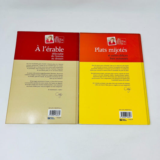 2x Les Plaisirs Gourmands de Caty Plats Mijotés À l'Érable Lot Livres Français
