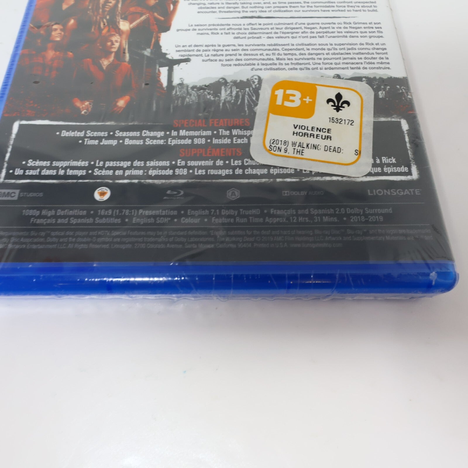The Walking Dead Season 8-9 Lot 2 Blu-ray English/Français #9 is Factory Sealed