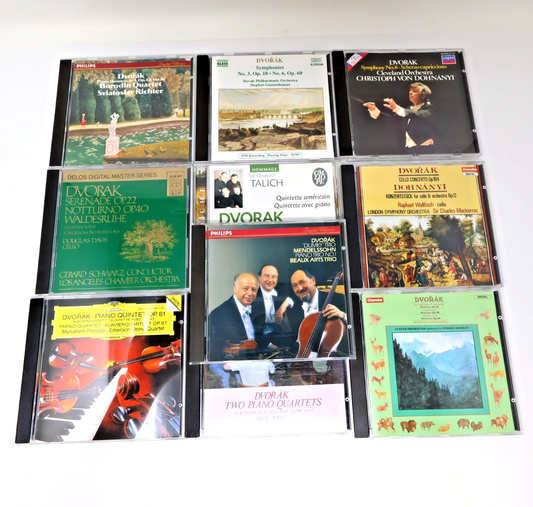 Dvorak 10 CD Lot Piano Quintets/Symphonies 3 6 8/Serenade/Waldesruhe/Overtures