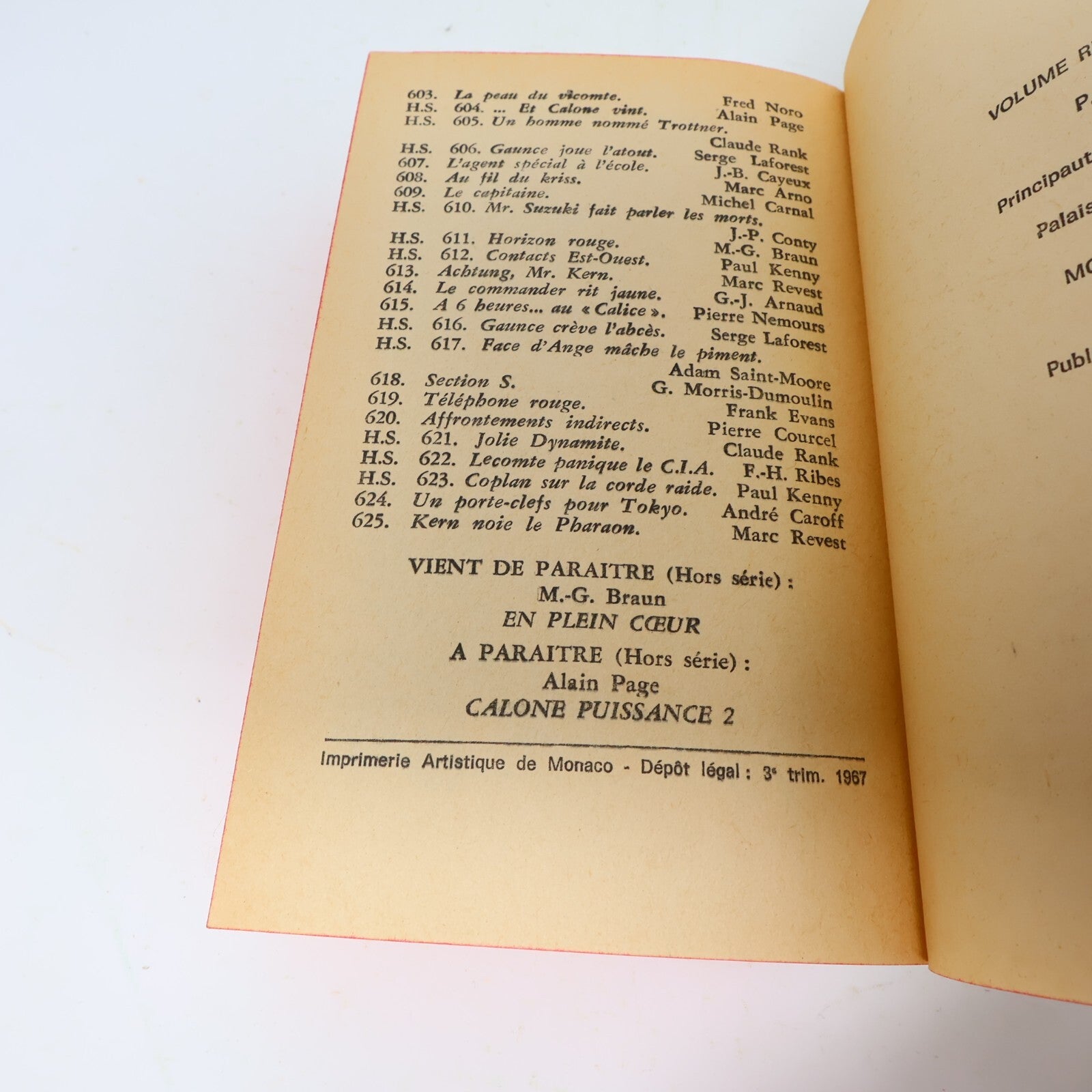 Lot 2 Livres Espionnage Fleuve Noir Ribes/Joste/Arno Le Comte Vous Salue 1960s