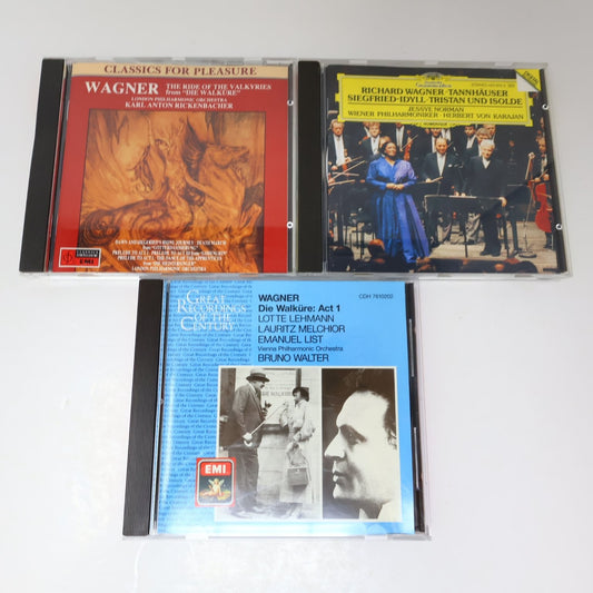 Wagner 3 CD Lot Rickenbacher/Karajan/Walter Orchestral Works Classical EMI DG
