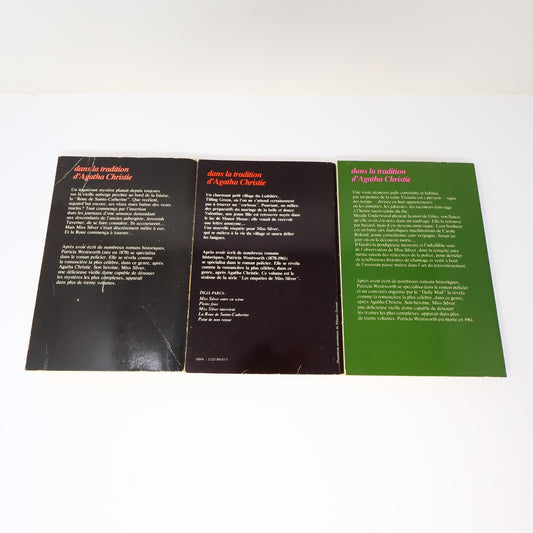 Patricia Wentworth Lot 3 Livres Miss Silver Plume du Corbeau Crime et Mystère PB