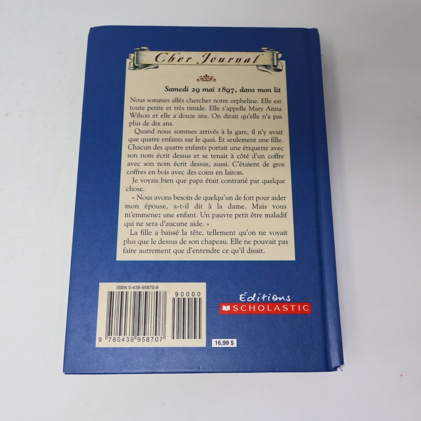 2005 Cher Journal Ma Soeur Orpheline Victoria Cope Guelph Ontario 1897 French