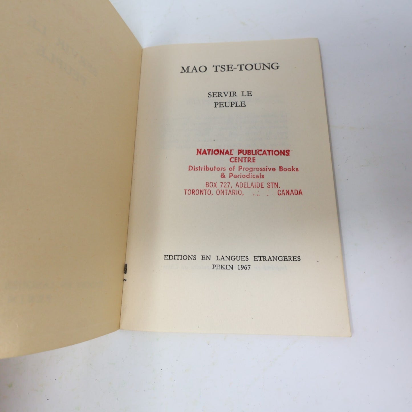 1972 Textes Choisis de Mao Tsetoung Politique Société Français Paperback Livre