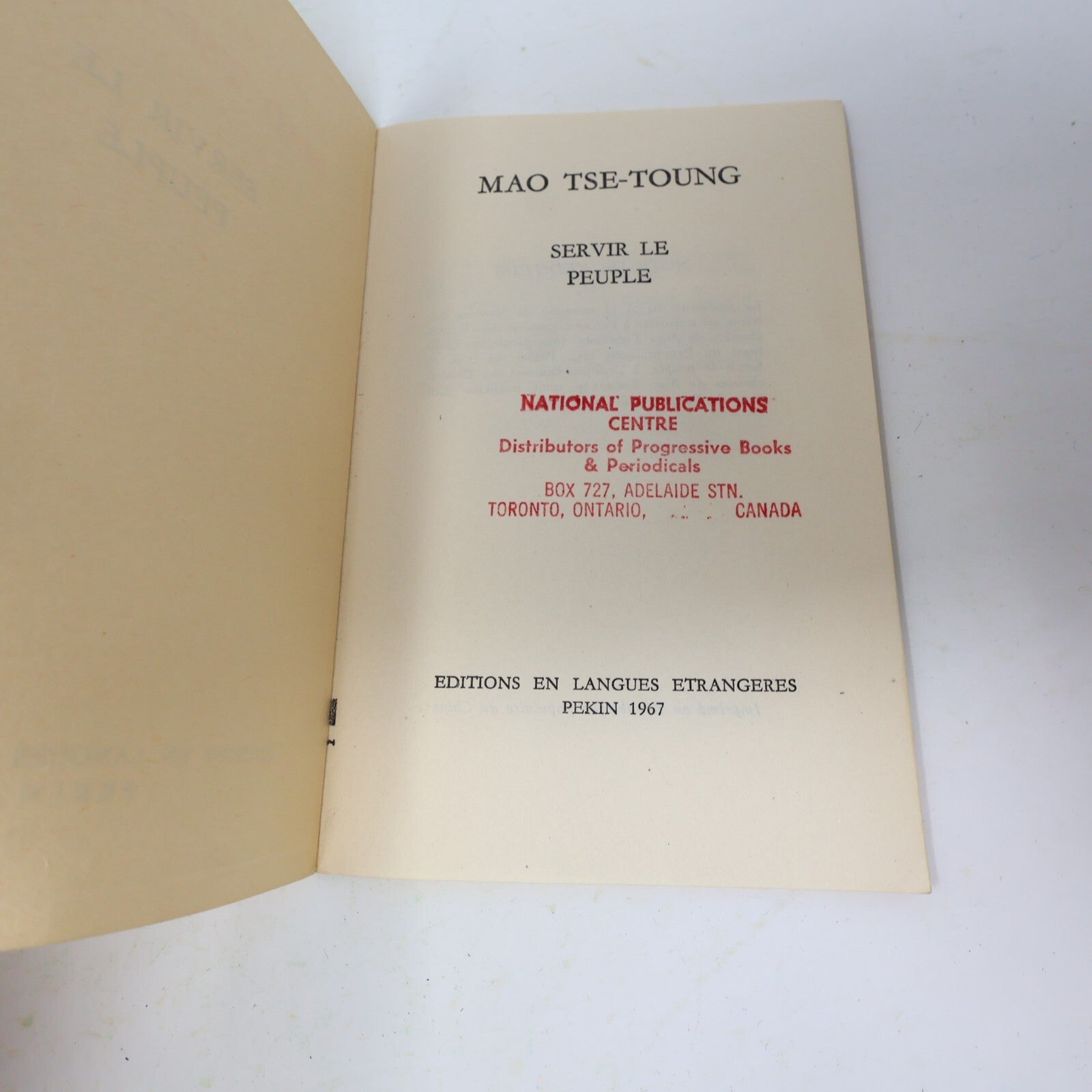 1972 Textes Choisis de Mao Tsetoung Politique Société Français Paperback Livre