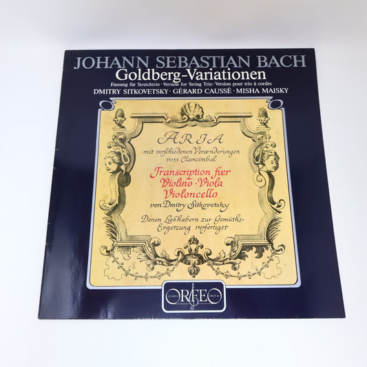 Bach Goldberg Variationen Sitkovetsky/Caussé/Maisky Orfeo Record Vinyl S 138 851
