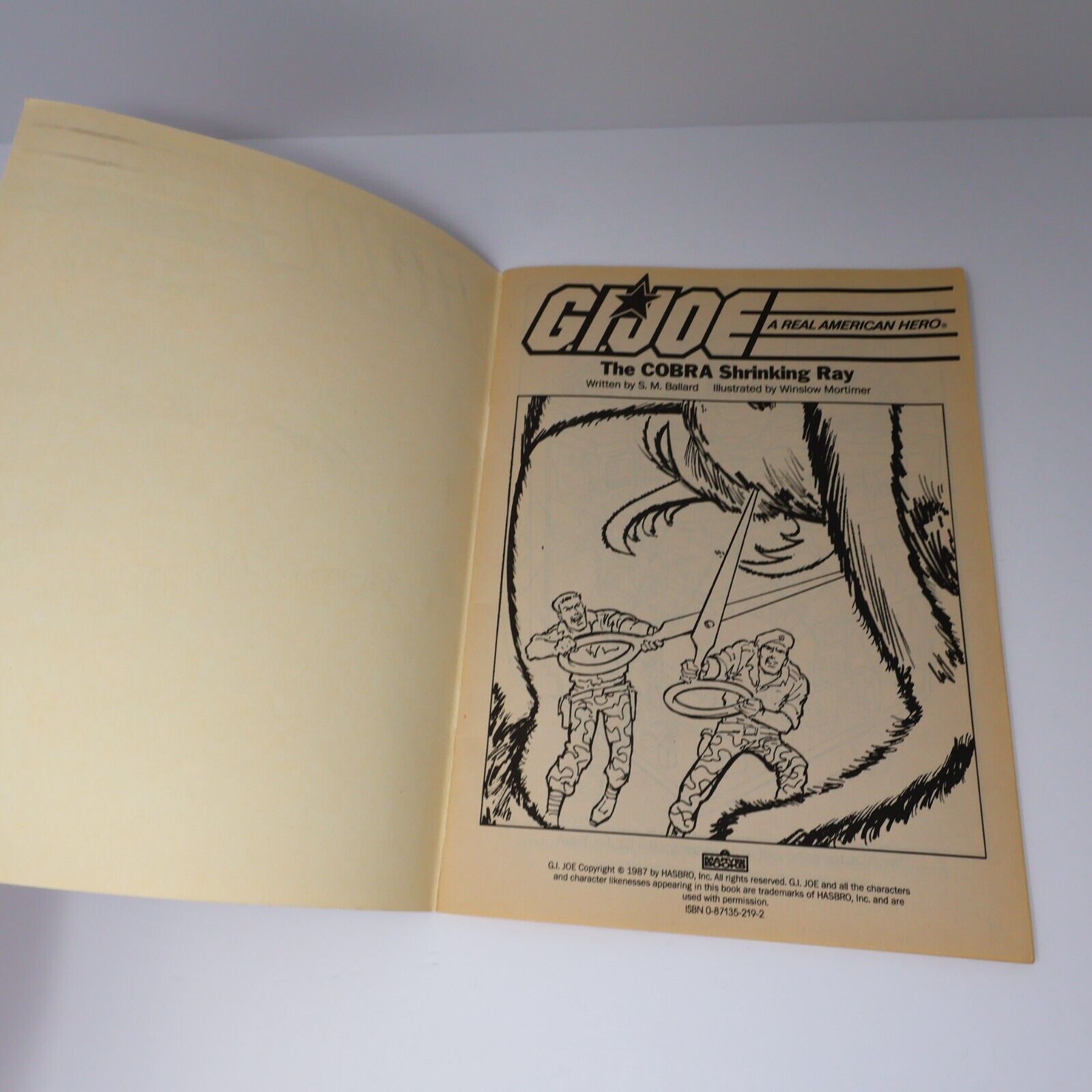 1988 The COBRA Shrinking Ray Coloring Book G.I. Joe by S.M. Ballard Paperback PB