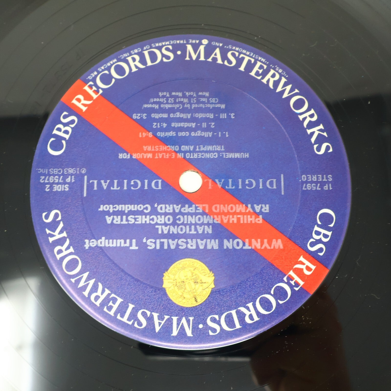 Wynton Marsalis Haydn Hummel Mozart Trumpet Concertos Raymond Leppard LP Record