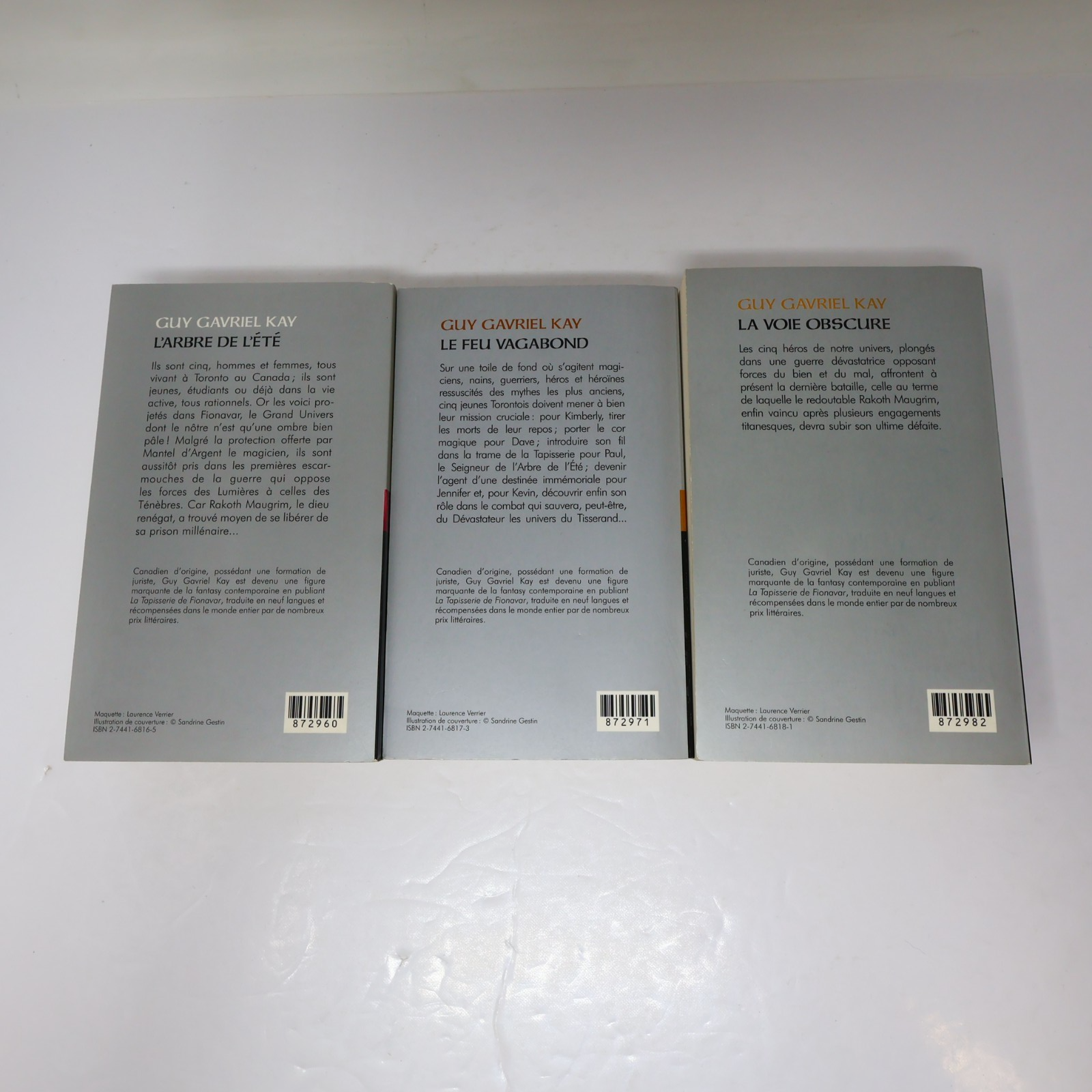 La Tapisserie de Fionavar #1-3 Série Complète Lot 3 Livres Guy Gavriel Kay PB