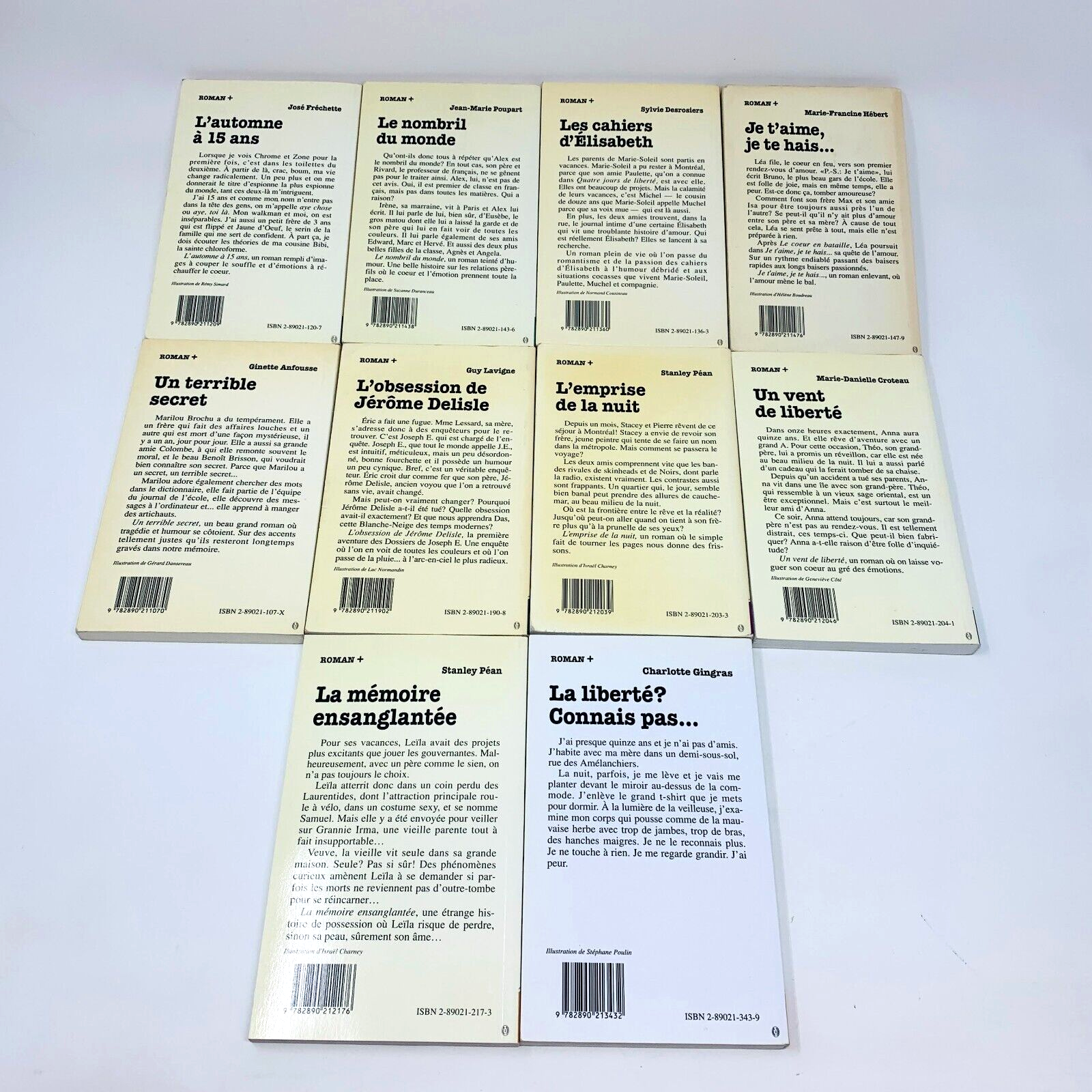 Lot 10 Livres La Courte Échelle Roman + Enfants Français French Children Books