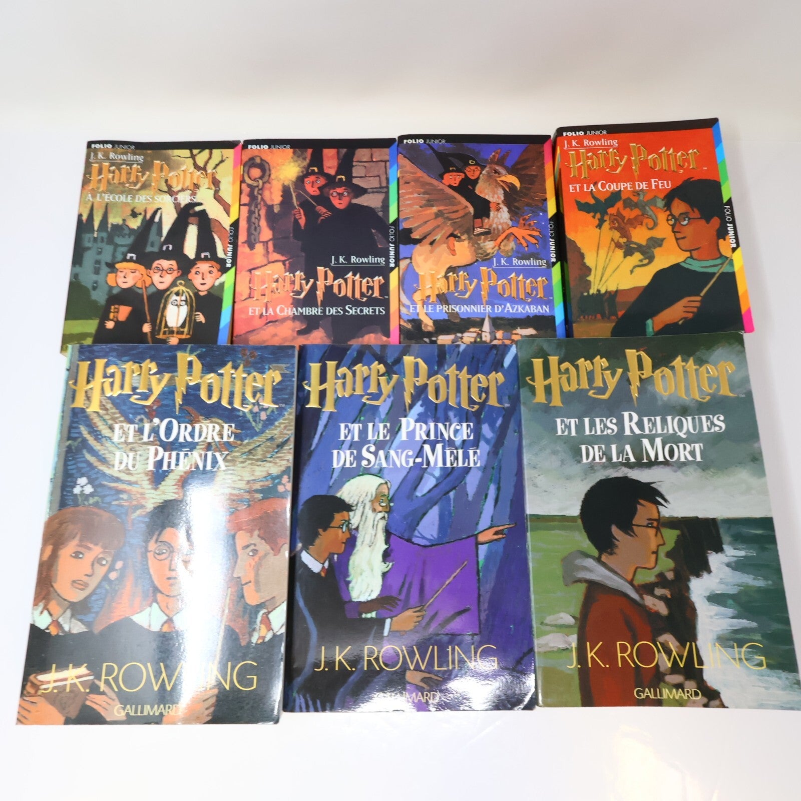 Harry Potter #1-7 Folio Junior Série Complète Lot 7 Livres J.K. Rowling Français