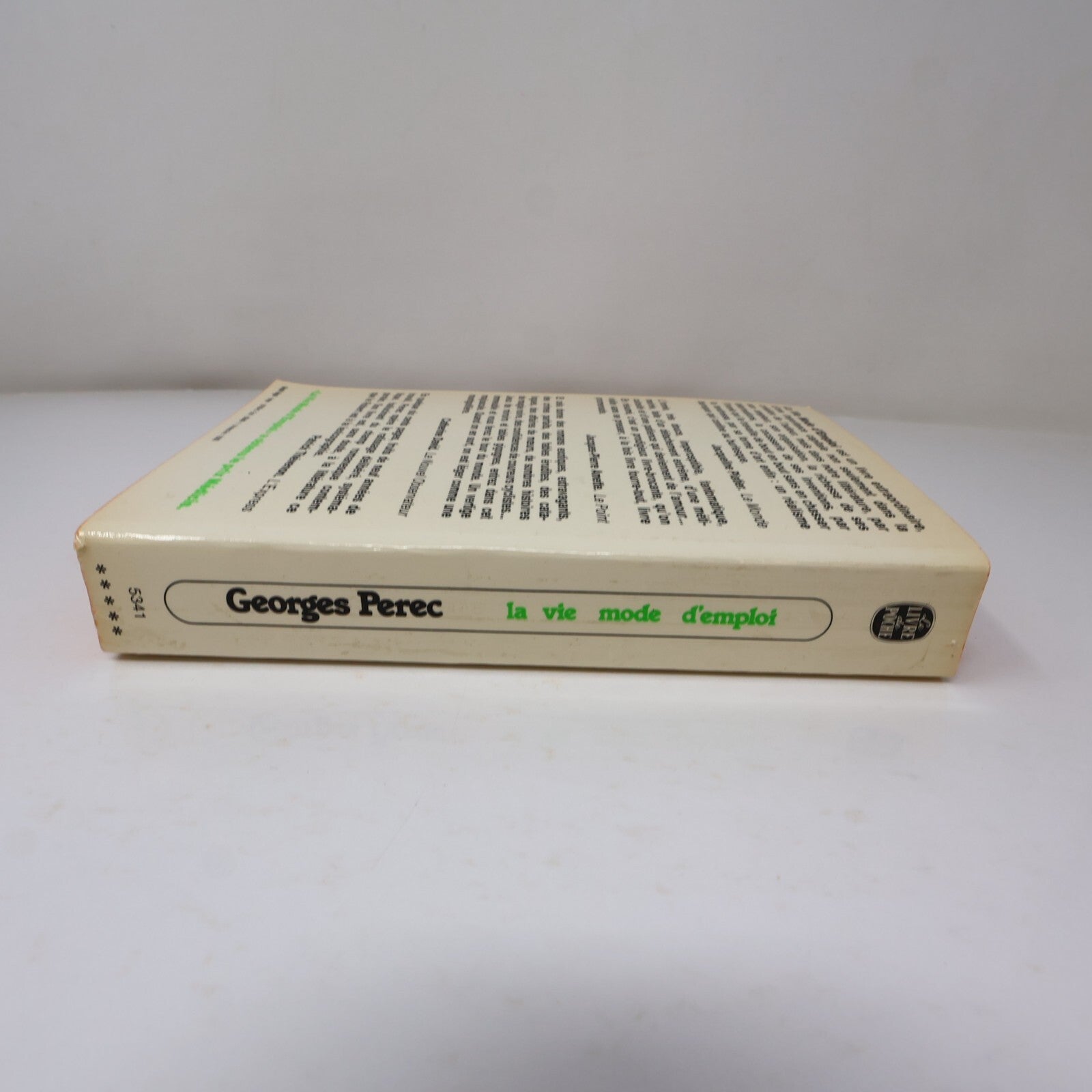 La Vie Mode d'Emploi Georges Perec Poche 1980 Littérature Française Roman France