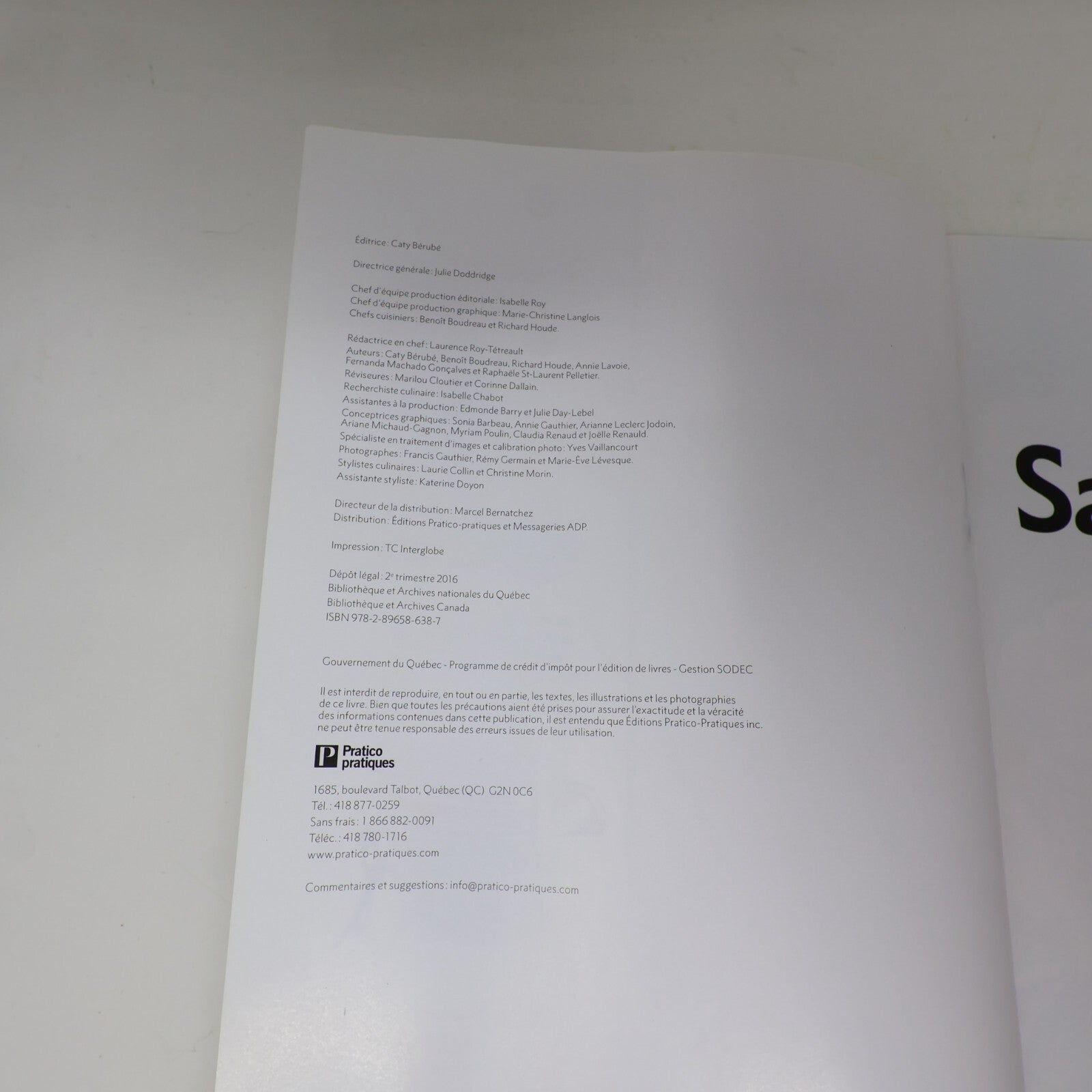 2016 Sans Viande des Soupers Savoureux Caty Bérubé Cuisine Recettes Québec Livre