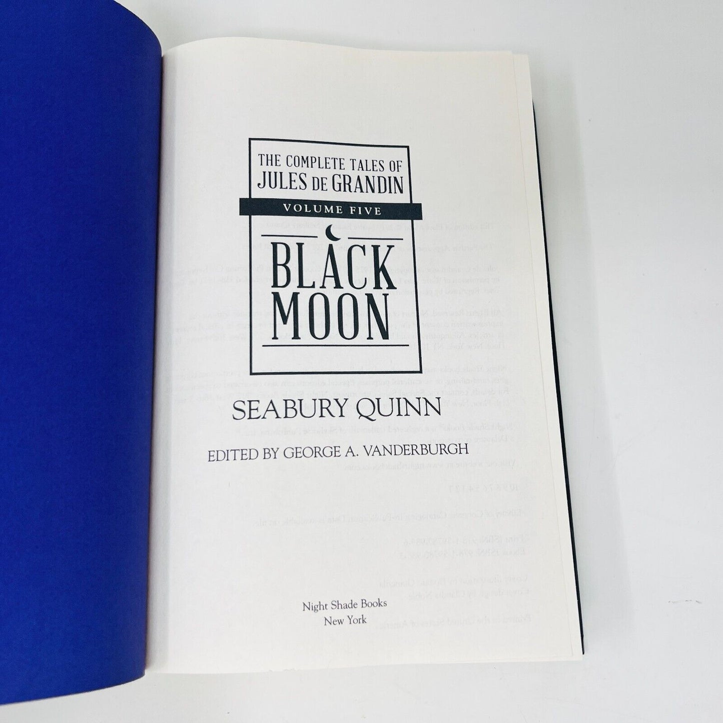 Black Moon The Complete Tales of Jules de Grandin #5 Seabury Quinn HC 1st Print