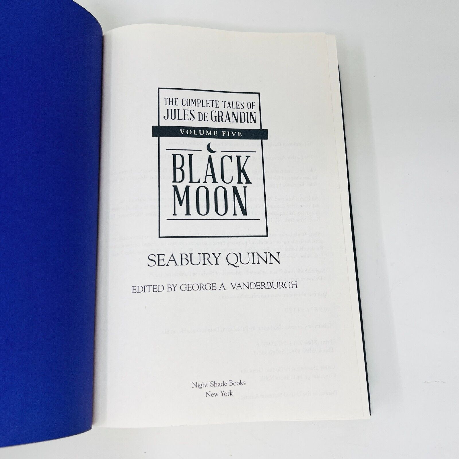 Black Moon The Complete Tales of Jules de Grandin #5 Seabury Quinn HC 1st Print