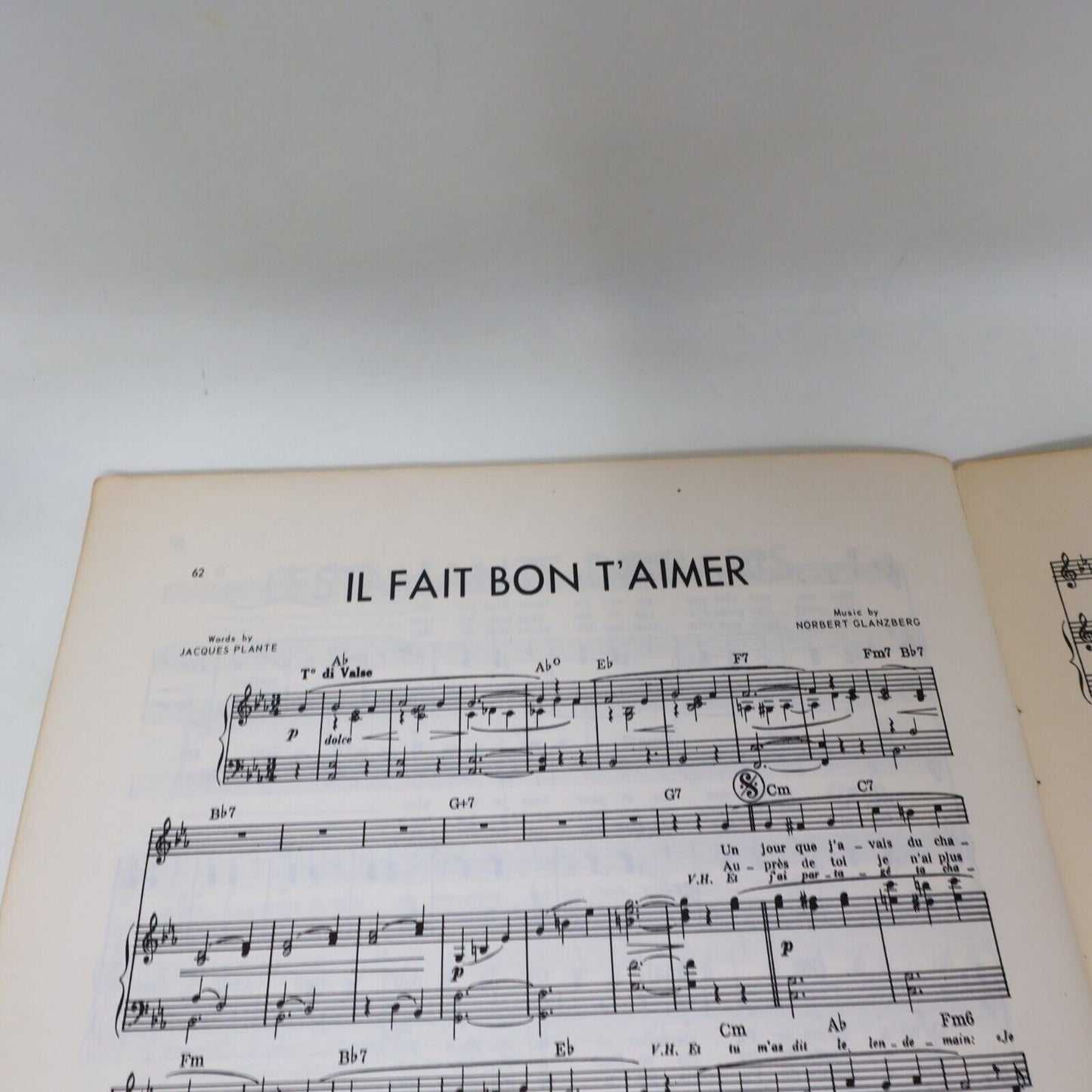 1964 Edith Piaf Album Commémoratif Peer Southern Paperback Songbook Partitions