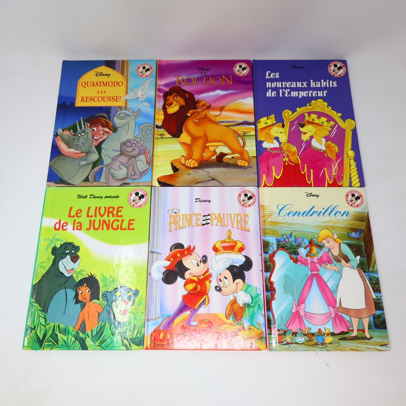 Club du Livre Mickey Lot 13 Livres Disney Cendrillon/Les Bagnoles/Petite Sirène