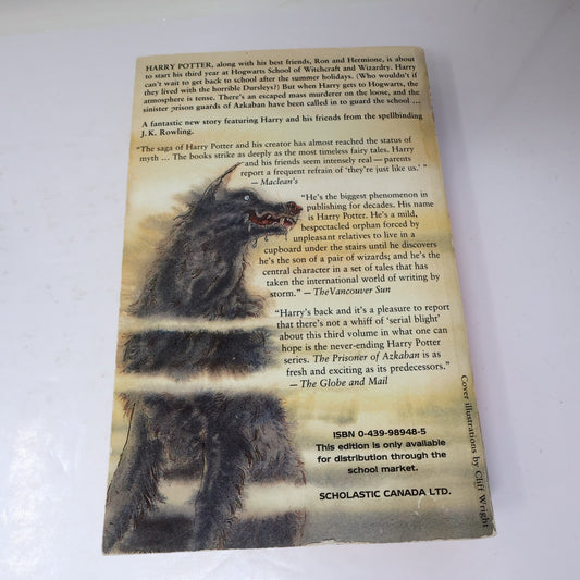 Harry Potter and the Prisoner of Azkaban Scholastic School Market Edition Canada