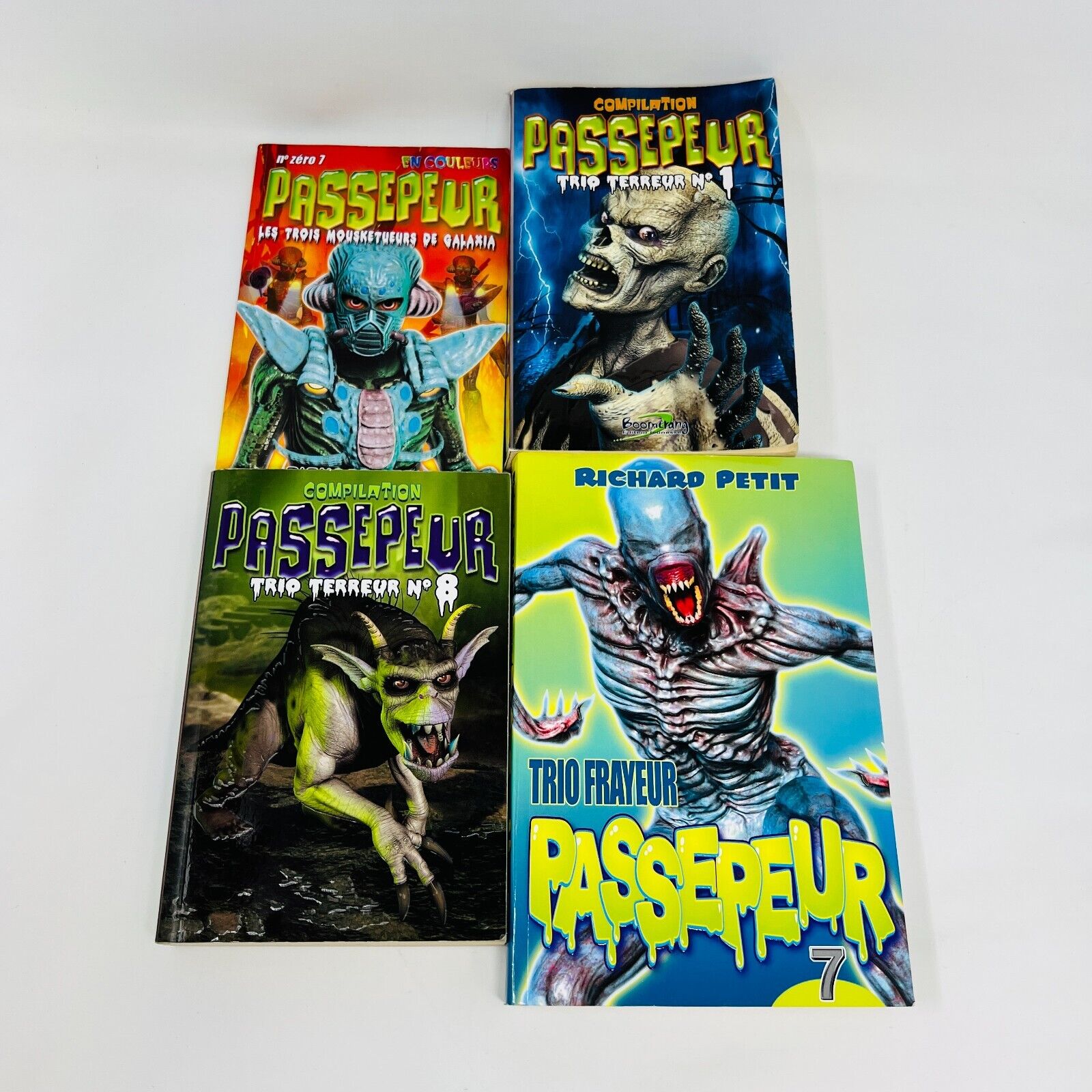 Lot de 10 Livres Passepeur Horrible Cauchemar/Trio Compilation de Richard Petit