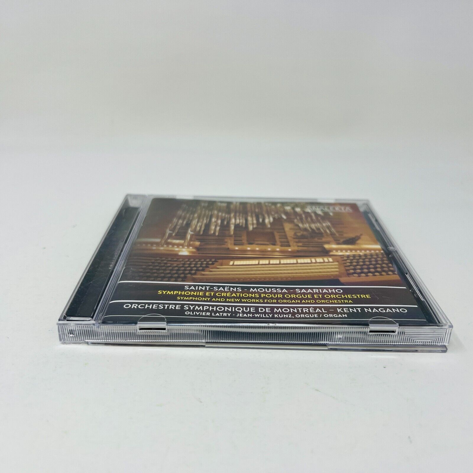Saint-Saëns/Moussa/Saariaho CD Symphonie Orgue & Orchestre OSM Kent Nagano Testé