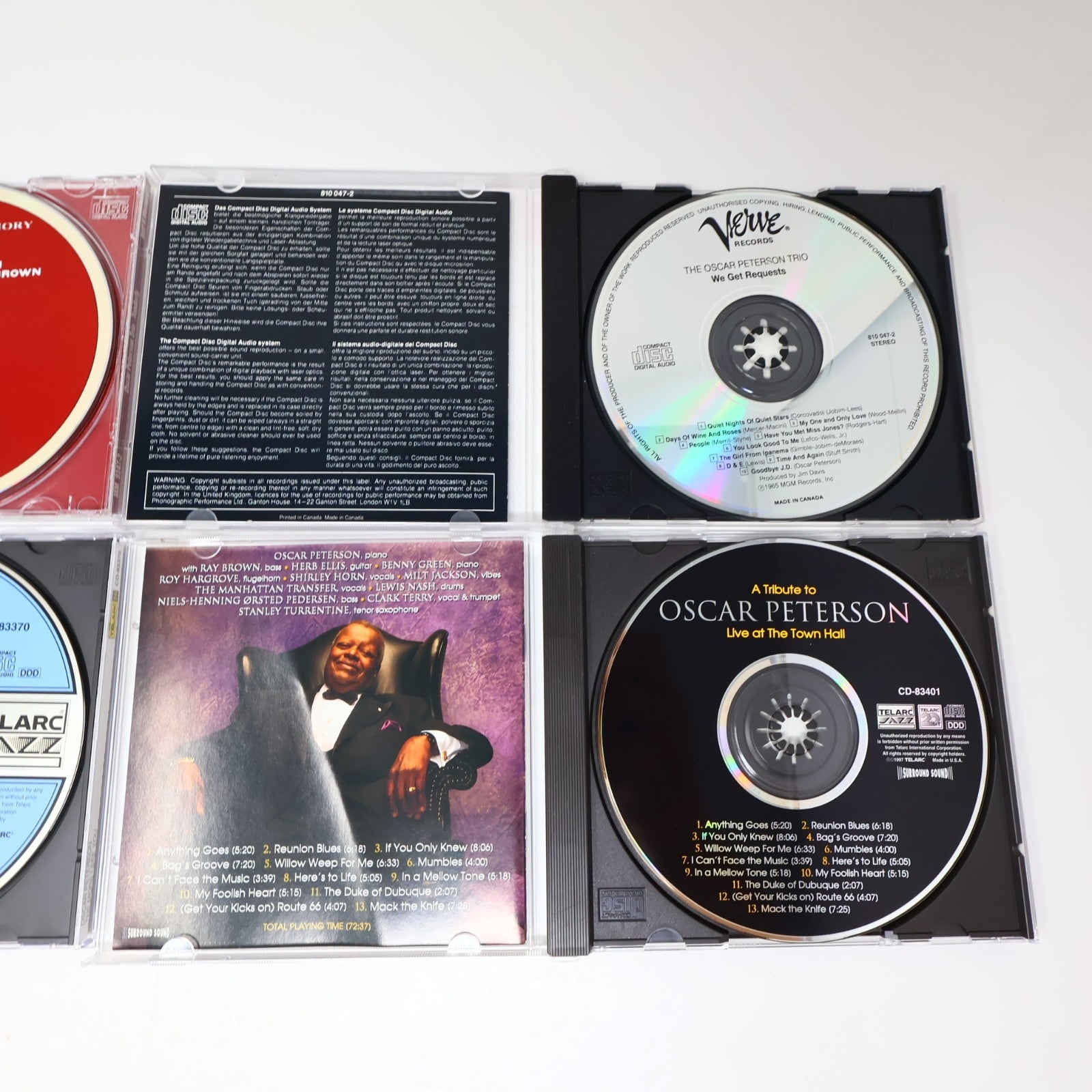 Oscar Peterson 6 CDs Lot The More I See You/Side By Side/Tenderly Jazz Blues