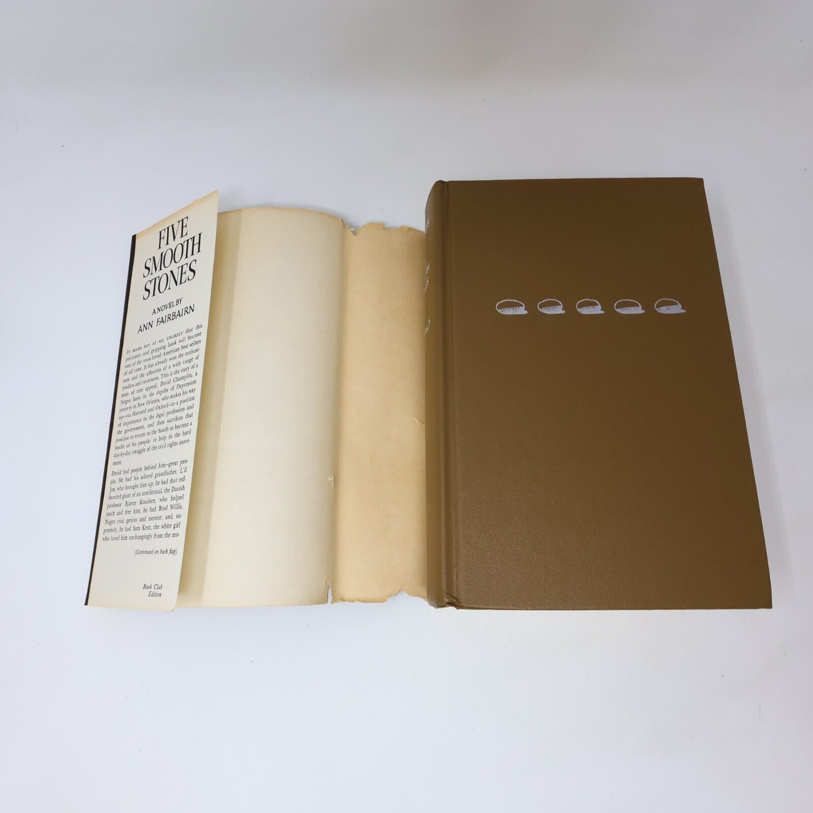 1966 Five Smooth Stones by Ann Fairbairn Hardcover HC Crown Fiction Civil rights