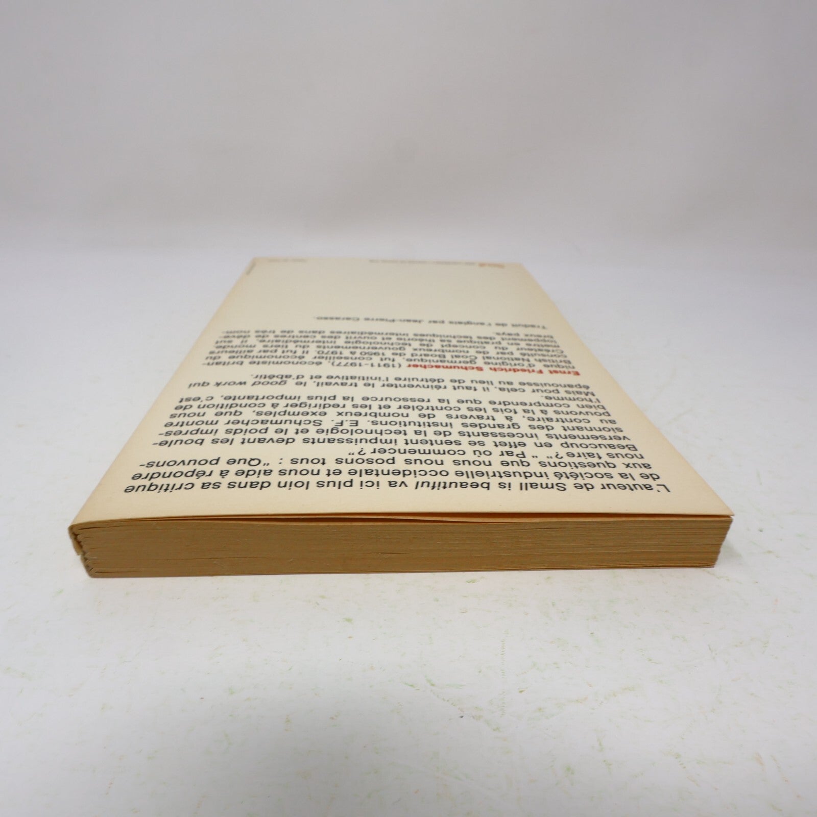 1980 Good Work Ernst Friedrich Schumacher Seuil Société Affaires Français Livre