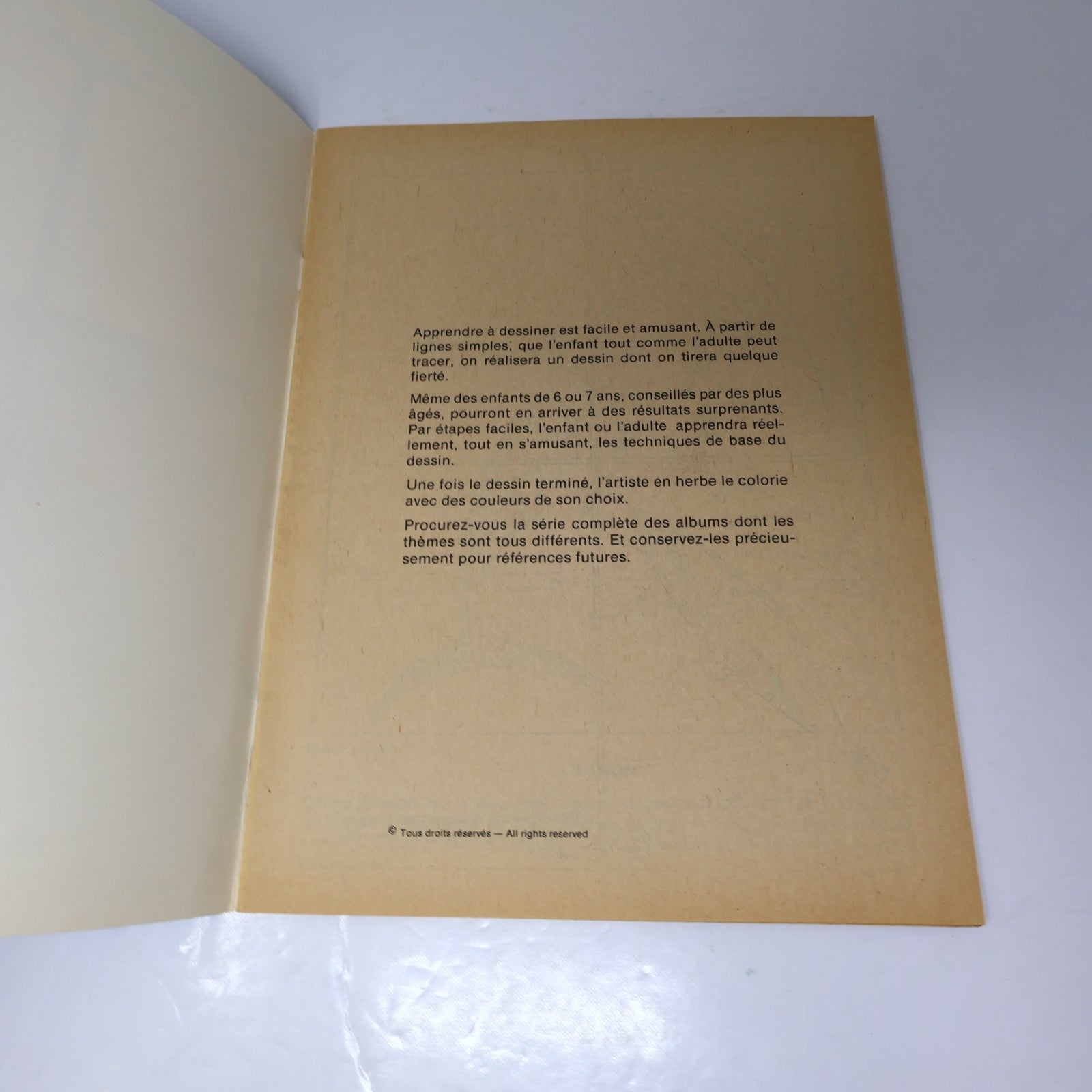 J'Apprends à Dessiner Lot 7 Livres à Colorier Québec Agenda Poissons/Espace 1984