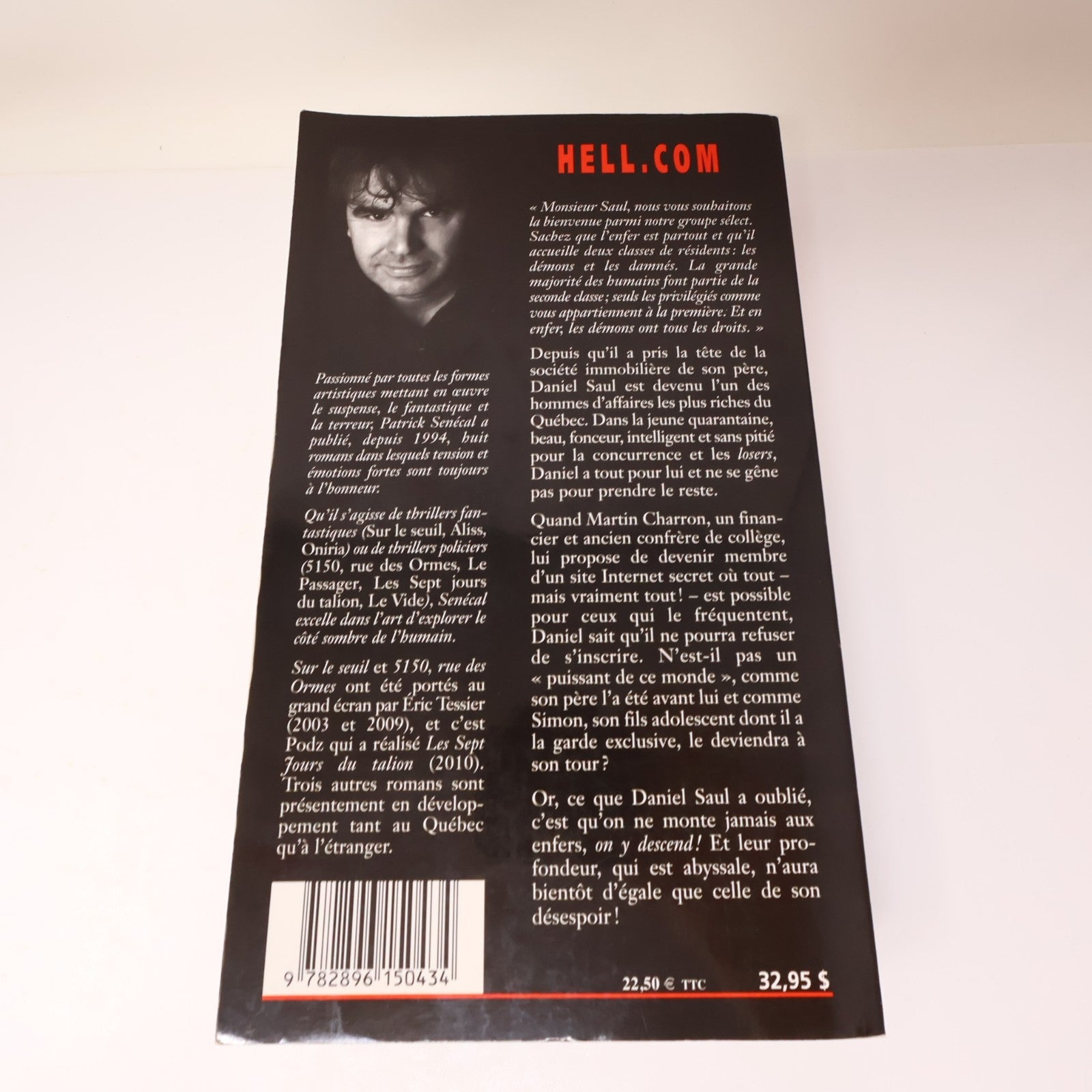Hell.Com Patrick Senécal Alire 2009 PB Français French Grand Format Horreur Book
