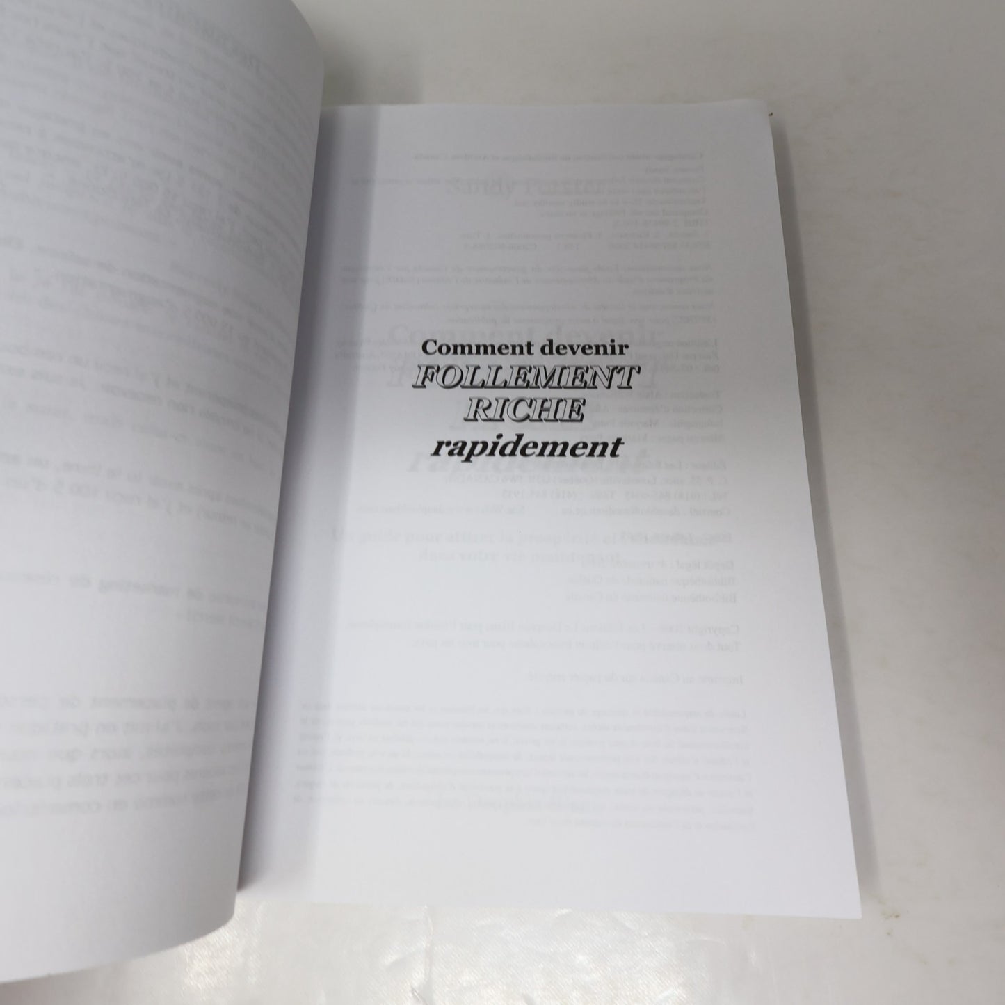 Comment Devenir Follement Riche Rapidement Sandy Forster 2006 Argent Psychologie