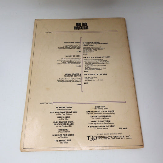 1971 Black Sabbath Songbook Guitar Master of Reality Ozzy Osborne Essex Music PB