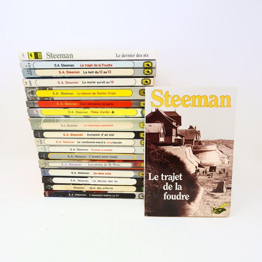 Lot 18 Livres S. A. Steeman Français French Paperback 70s Roman Policier PB