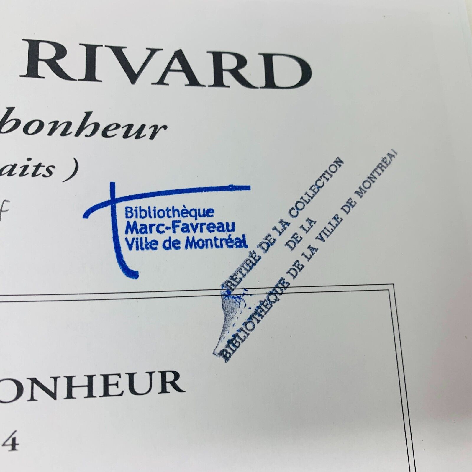 1999 Michel Rivard Maudit Bonheur Extraits Partitions Songbook Québec Français