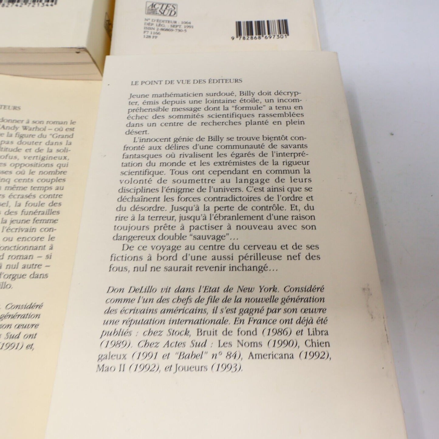 Don Delillo Outremonde L'Étoile de Ratner Chien Galeux Lot 4 Livres Roman French