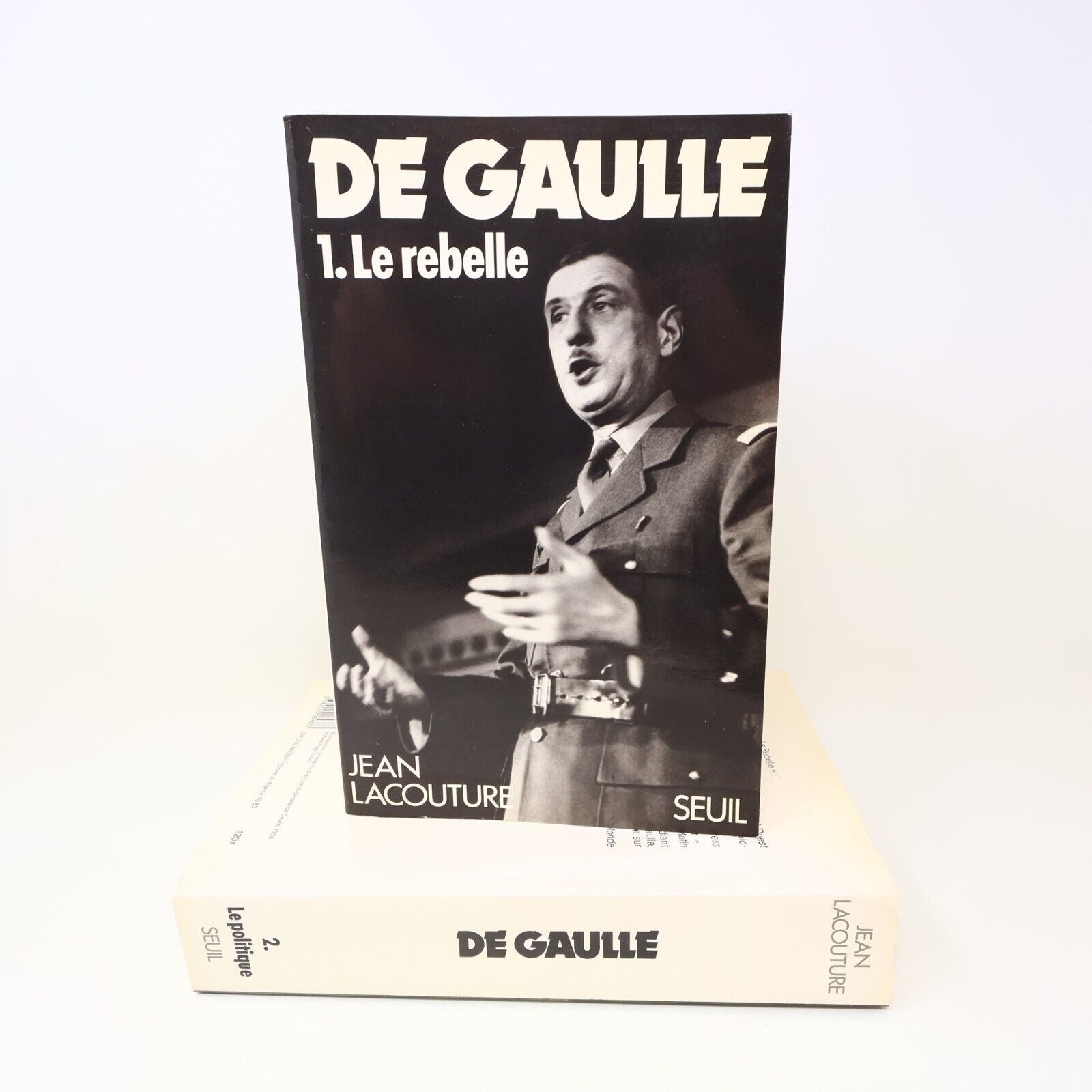 De Gaulle #1-2 Jean Lacouture Histoire France Lot 2 Livres Français French Seuil