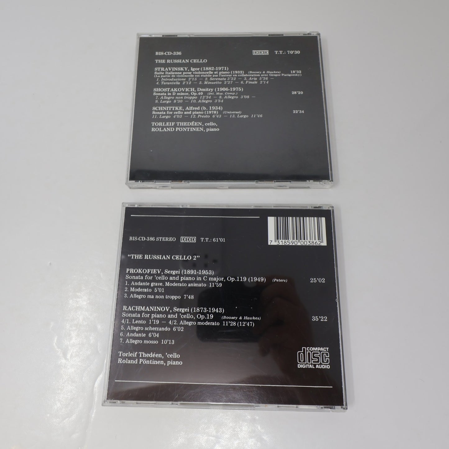 The Russian Cello 1-2/Viola Torleif Thedéen/Roland Pöntinen/Nobuko Imai 3 CD Lot