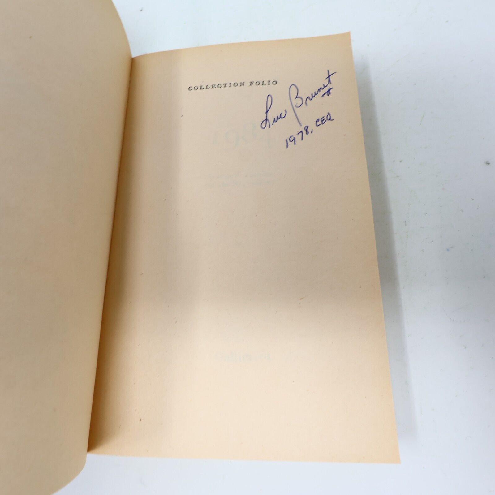 George Orwell 1984 Collection Folio 1977 Gallimard Français French PB Livre 70s