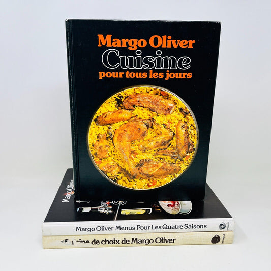 3x Margo Oliver Cuisine de Choix/Menus Quatre Saisons/Jours Lot Livres Recettes