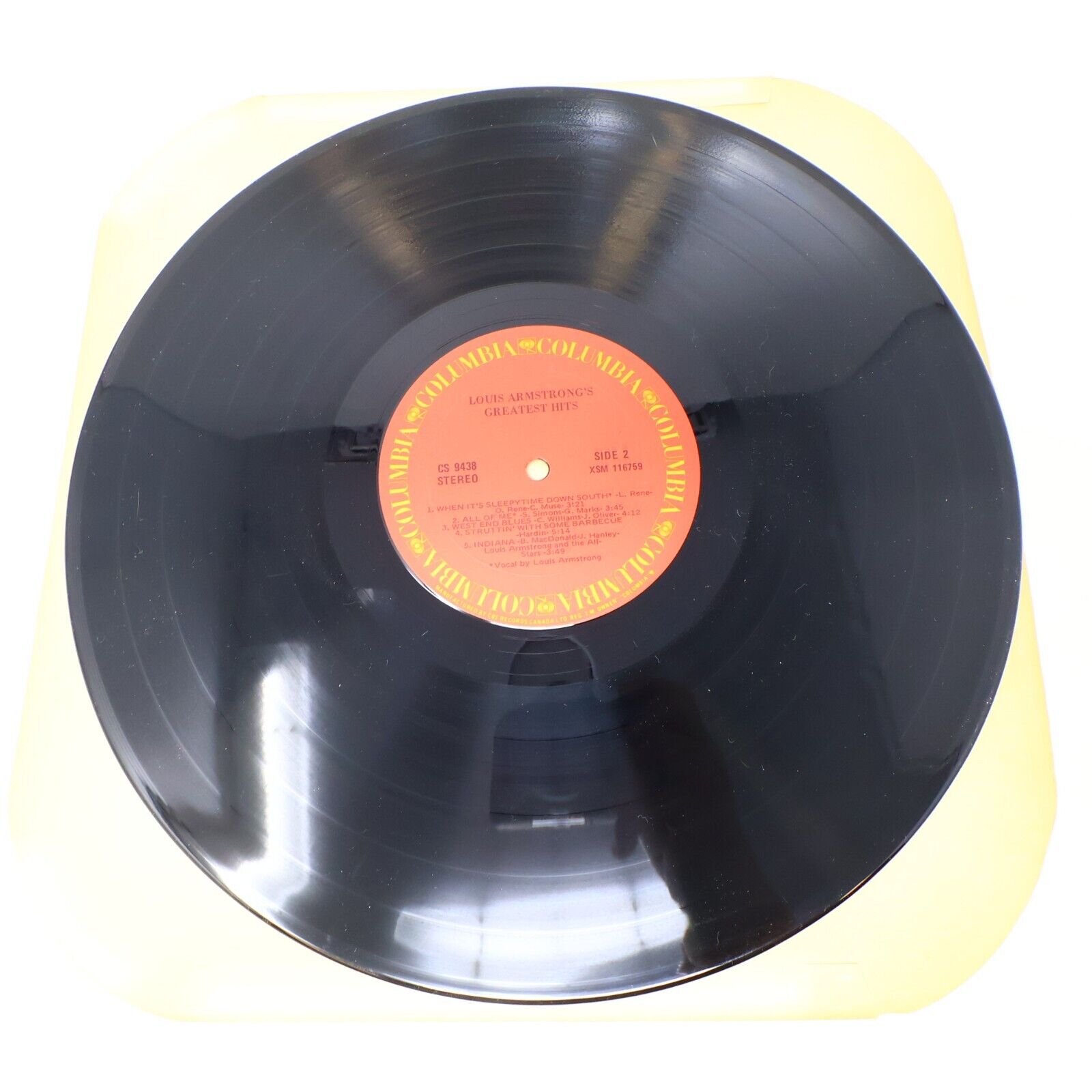 Louis Armstrong's Greatest Hits LP Vinyl Record Columbia CS 9438 Canada Jazz EX