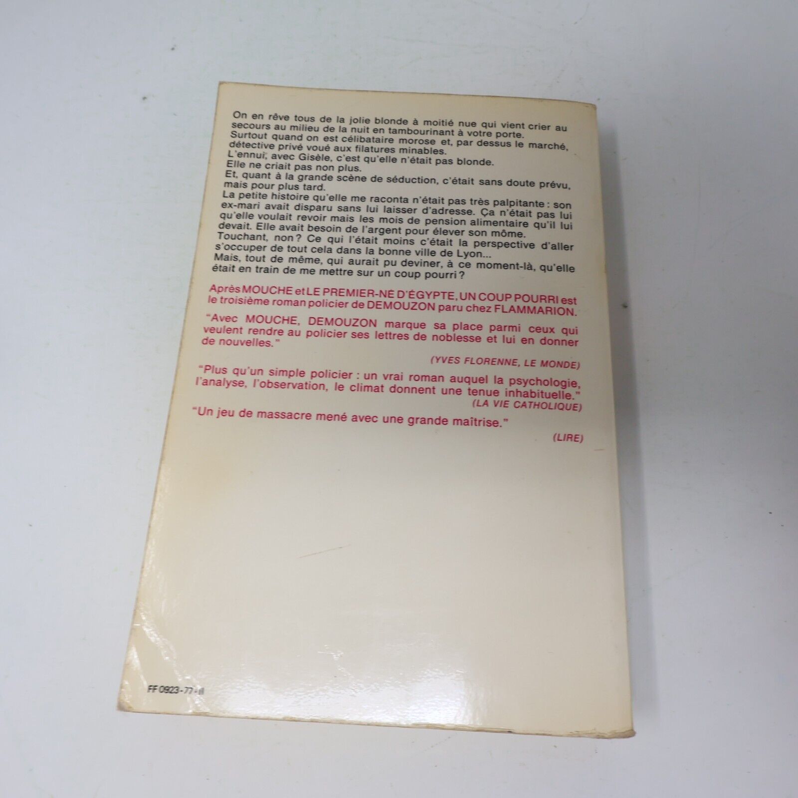 Demouzon Un Coup Pourri Mouche Premier Né d'Égypte Lot 3 Livres Espionnage 70s